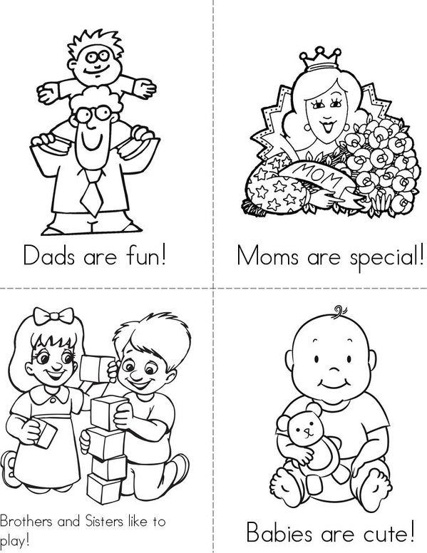 Families are Awesome! Mini Book - Sheet 1