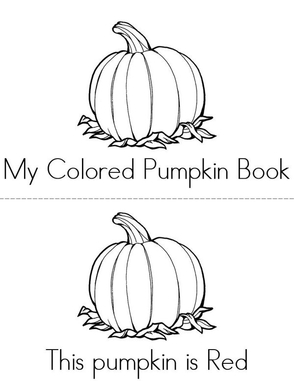 My Pumpkin Book Mini Book - Sheet 1