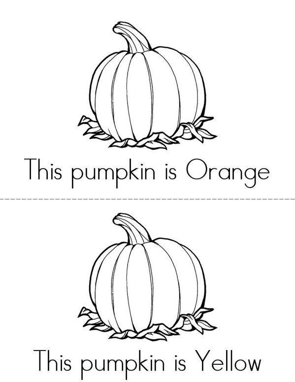 My Pumpkin Book Mini Book - Sheet 2