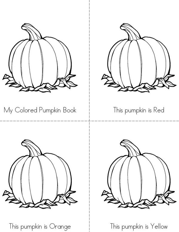 My Pumpkin Book Mini Book - Sheet 1