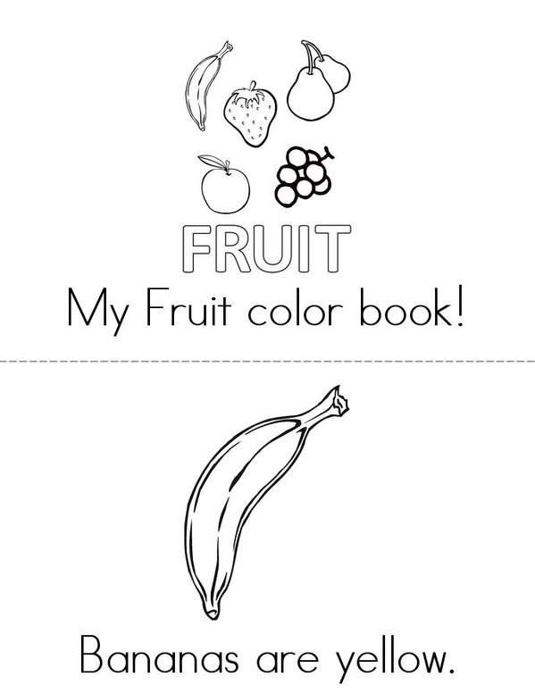 Fruit Salad Mini Book - Sheet 1