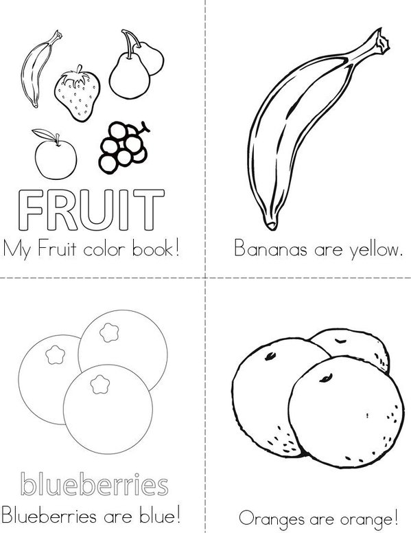 Fruit Salad Mini Book - Sheet 1