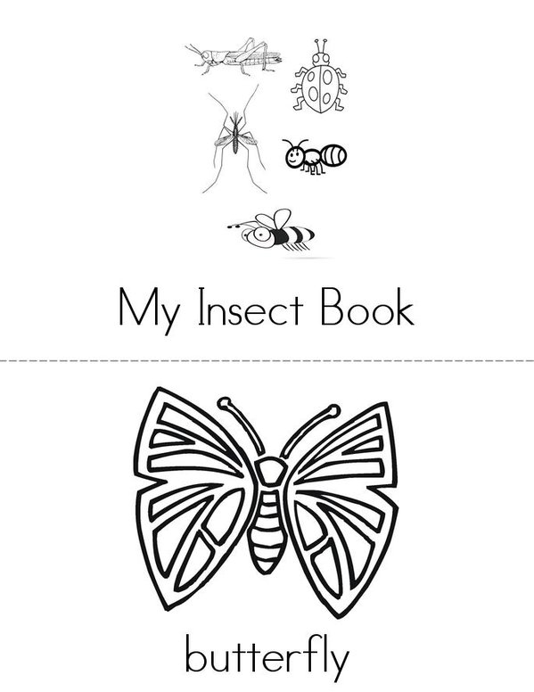 My Insect Book Mini Book - Sheet 1
