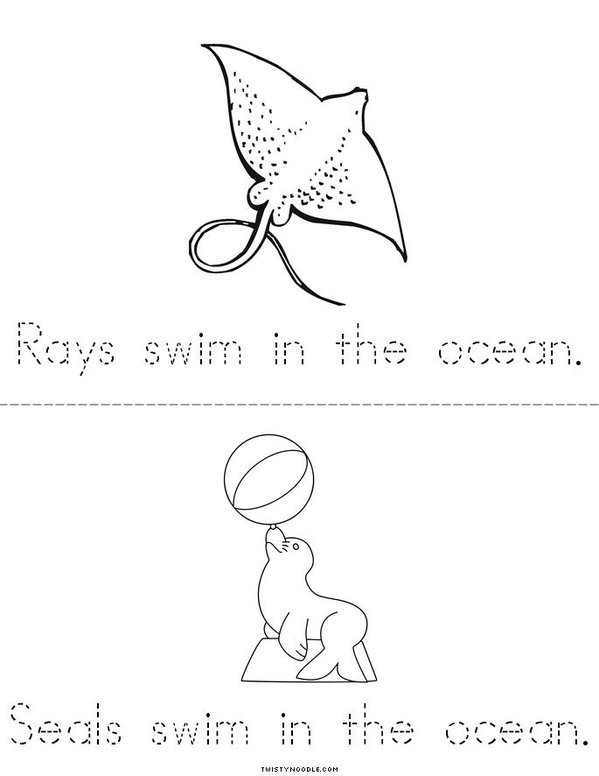 The ocean Mini Book - Sheet 2