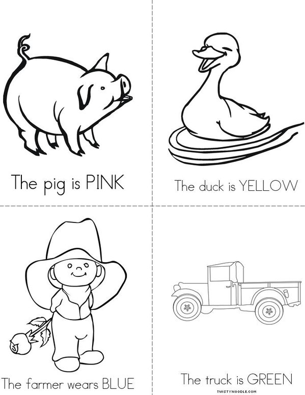 Colors on the Farm Mini Book - Sheet 2