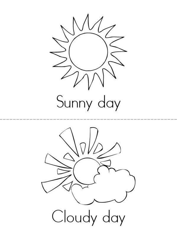 How is the weather today? Mini Book - Sheet 1