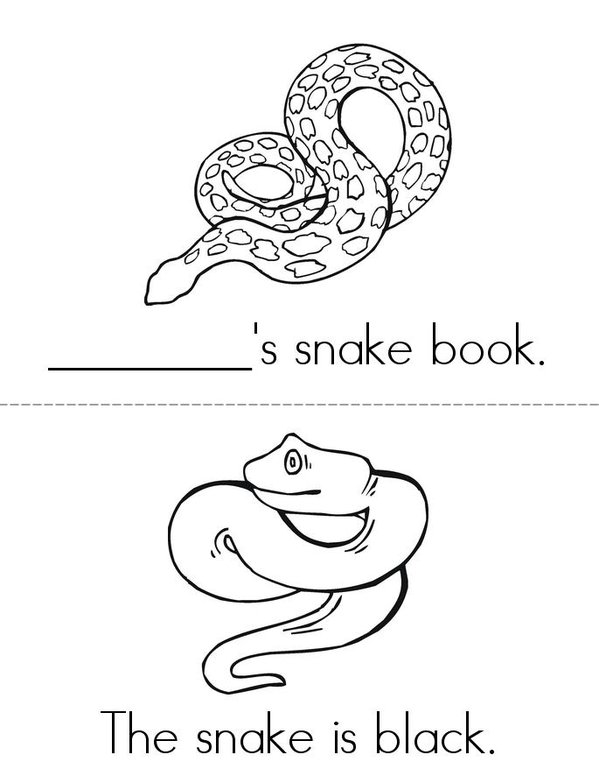 Snake booklet Mini Book - Sheet 1