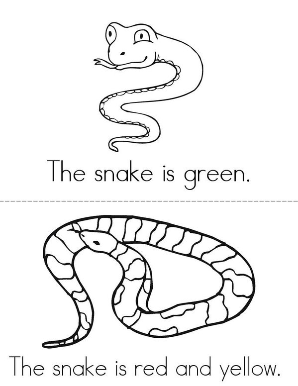 Snake booklet Mini Book - Sheet 2