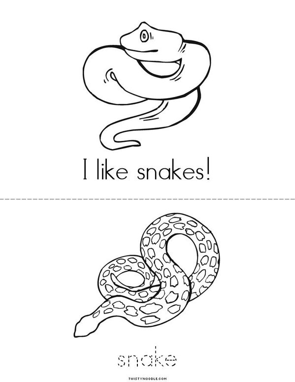 Snake booklet Mini Book - Sheet 4