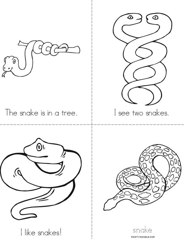 Snake booklet Mini Book - Sheet 2