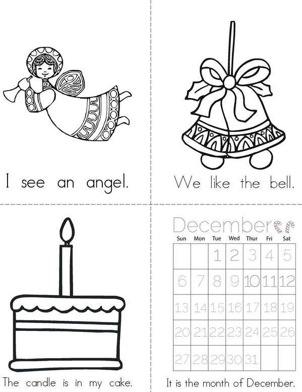 My Holiday Alphabet Book Mini Book - Sheet 1