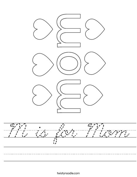 #1 Mom Worksheet