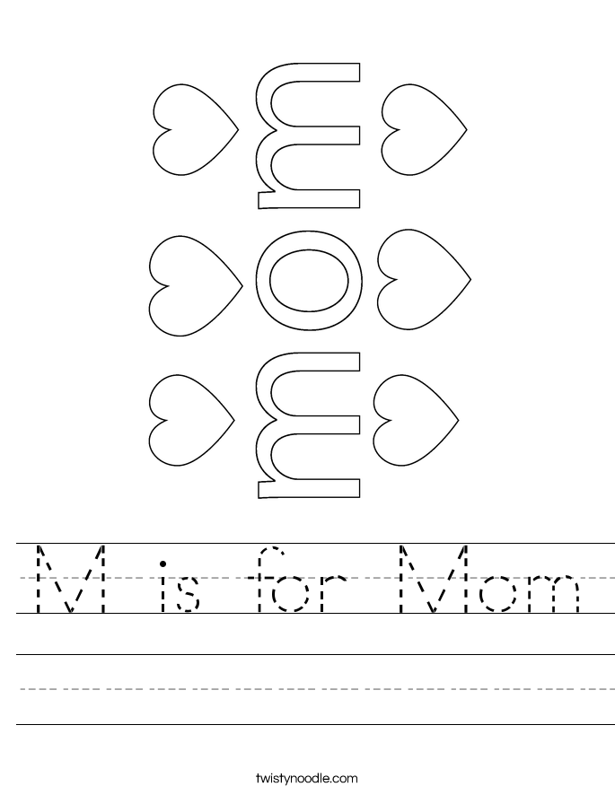 M is for Mom Worksheet