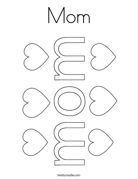 #1 Mom Coloring Page