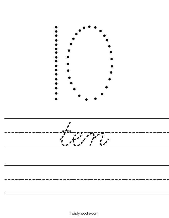 ten Worksheet