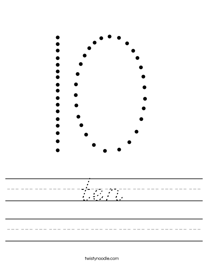 ten Worksheet