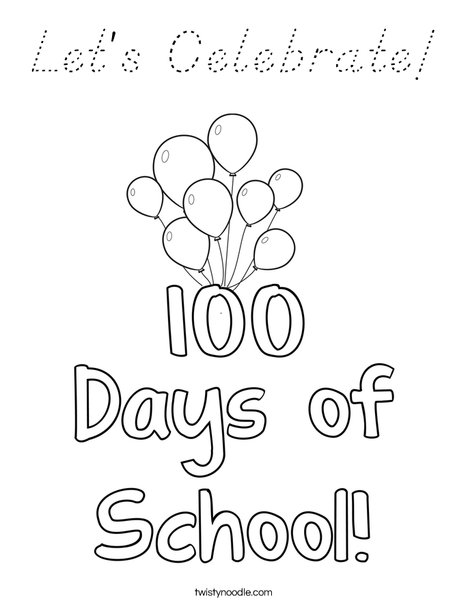 100 days of school Coloring Page