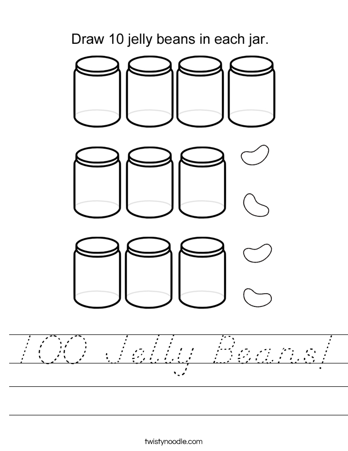 100 Jelly Beans! Worksheet