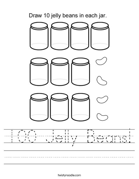 100 Jelly Beans! Worksheet