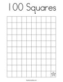 100 Squares Coloring Page