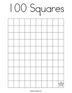 100 Squares Coloring Page