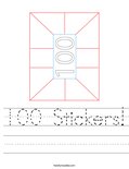 100 Stickers! Worksheet
