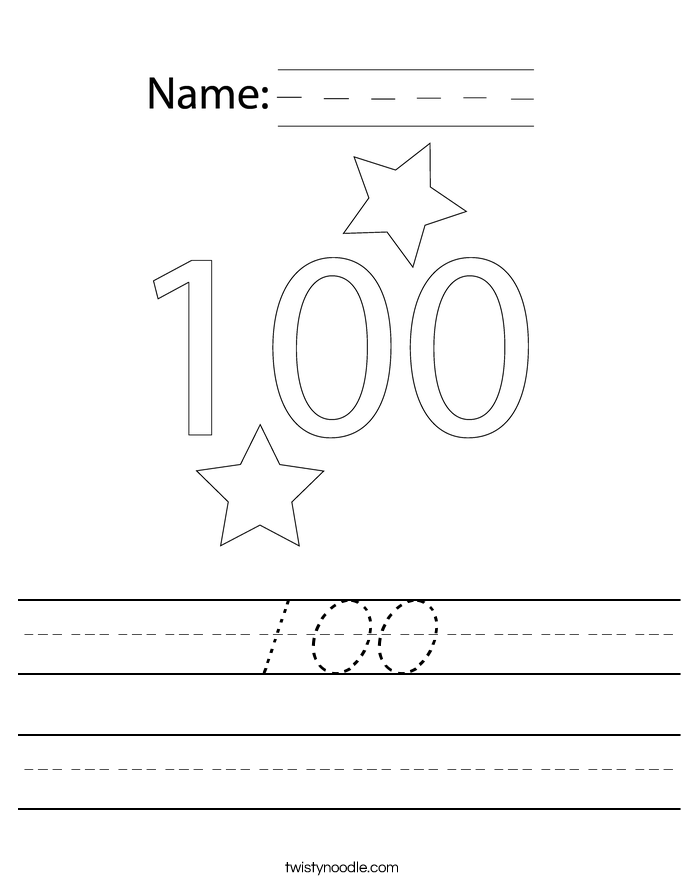 100 Worksheet