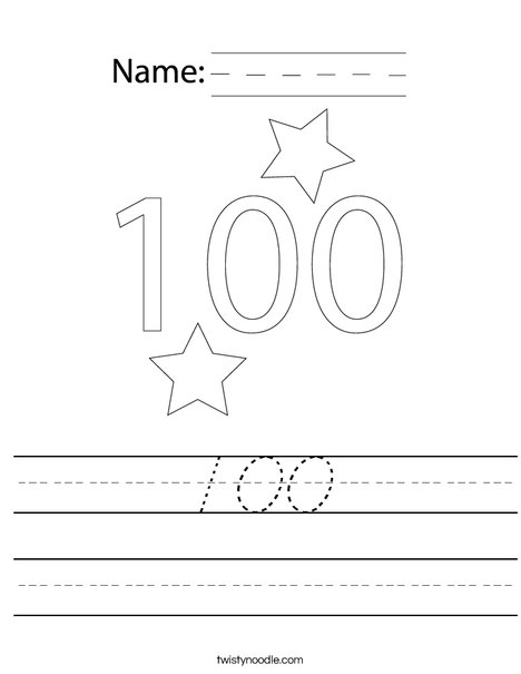 100 Worksheet