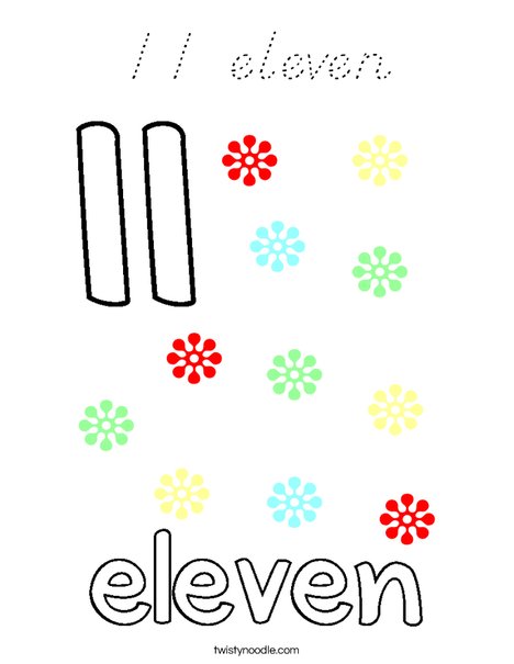 11 eleven Coloring Page