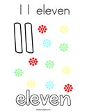 11 eleven Coloring Page