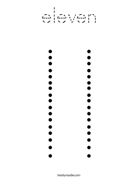 11 Coloring Page
