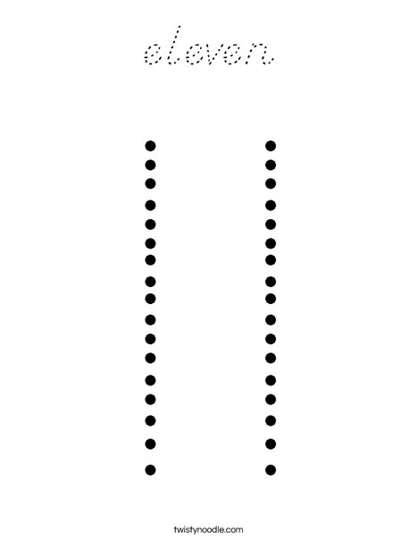 11 Coloring Page