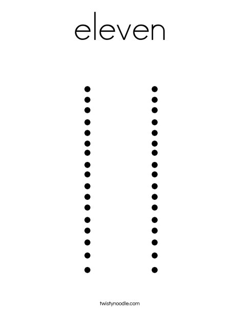 11 Coloring Page