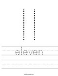 eleven Worksheet