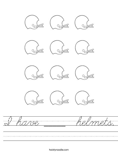 12 Helmets Worksheet