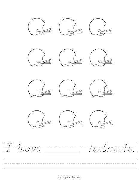 12 Helmets Worksheet