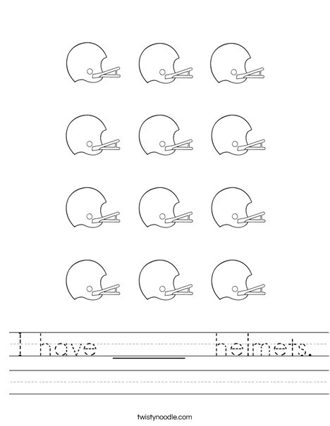 12 Helmets Worksheet