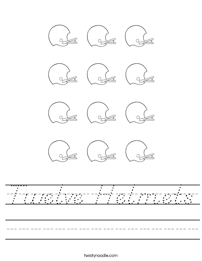 Twelve Helmets Worksheet
