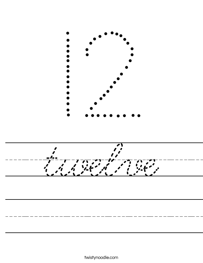 twelve Worksheet