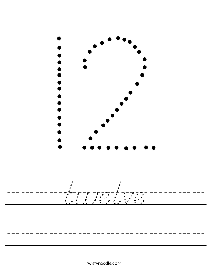 twelve Worksheet