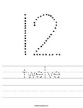 twelve Worksheet