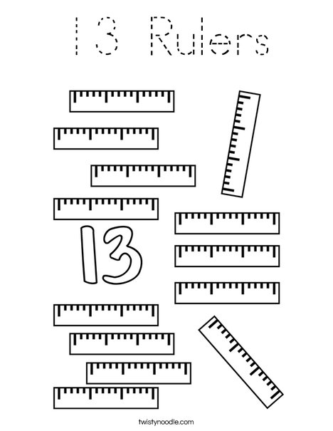 13 Rulers Coloring Page