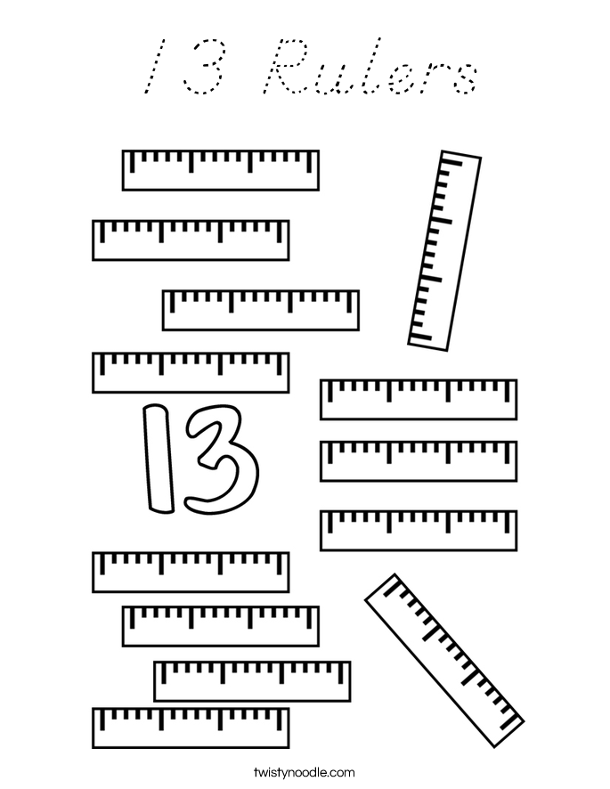 13 Rulers Coloring Page