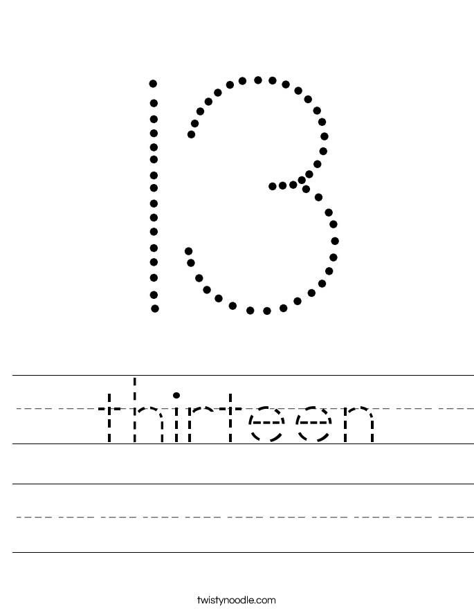 thirteen Worksheet