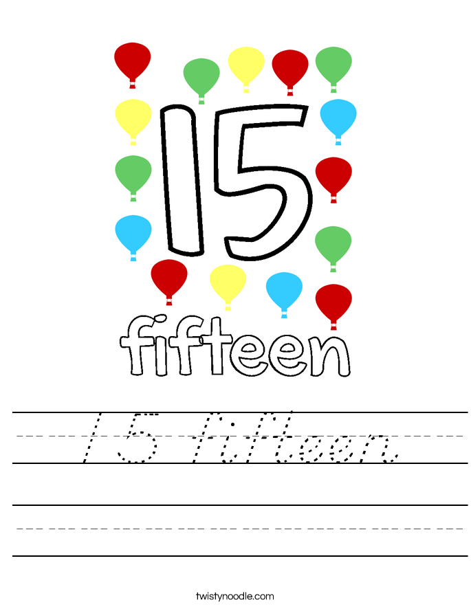 15 fifteen Worksheet
