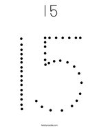 number 15 coloring pages twisty noodle