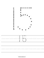 number 15 worksheets twisty noodle