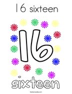 number 16 coloring pages twisty noodle