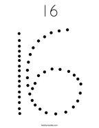 number 16 coloring pages twisty noodle