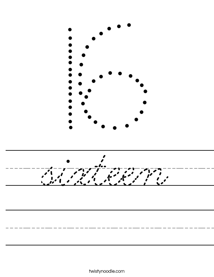 sixteen Worksheet